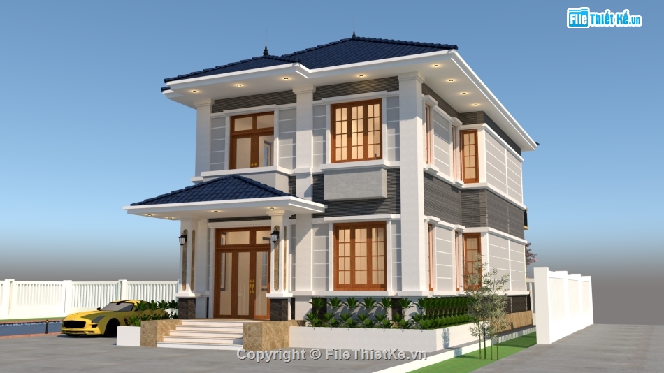 kiến trúc biệt thự,Thiết kế biệt thự,biệt thự 2 tầng